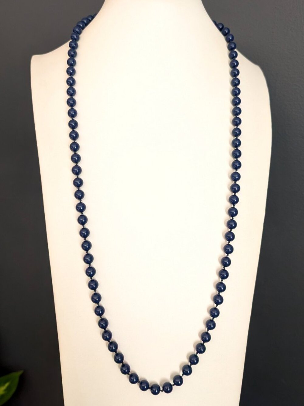 Vintage Napier navy beaded necklace